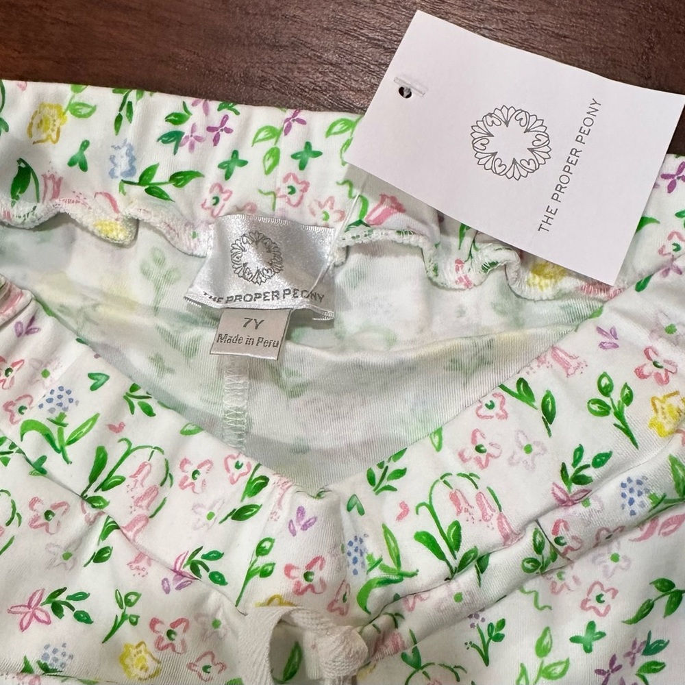 NWT The Proper Peony Boutique Girls Skort White Floral Design Size 7 - Picture 7 of 12